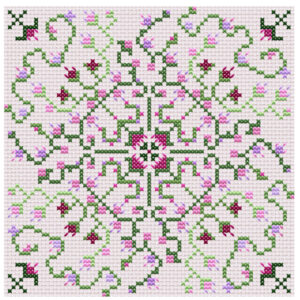 wzór różany ogród